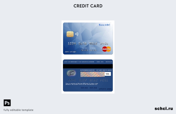 цифровая загрузка шаблона карты Mastercard банка Bostwana ABC